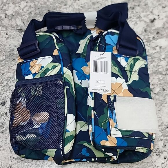 Vera Bradley Performance Twill Crossbody Lunch Tote - Immersed Blooms - Picture 3 of 10